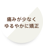 痛みが少なくゆるやかに矯正